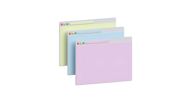  A set of three pastel colored files