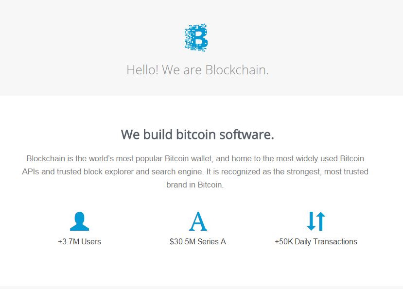 Blockchain.info Aboutus page screenshot