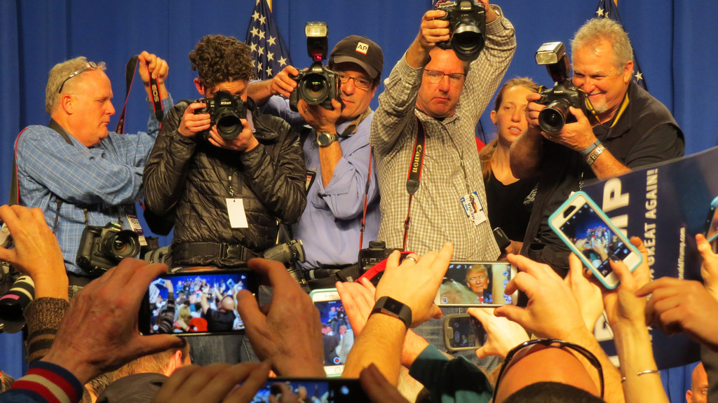 "Making Photographers Great Again" - Donald Trump in Fort Worth, Texas, 02/26/2016. Michael Hogan, CC BY-NC-SA