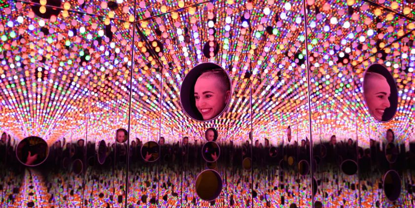 Installation view: Yayoi Kusama: Life is the Heart of the Rainbow at the Gallery of Modern Art, Brisbane, 2017. Natasha Harth, QAGOMA