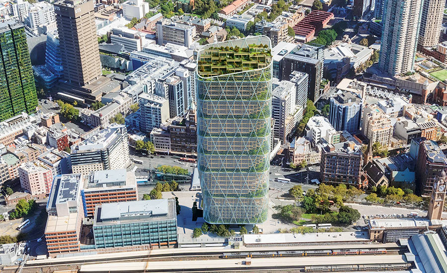 A 39-story skyscraper in central Sydney set to be the world's tallest hybrid-timber building.