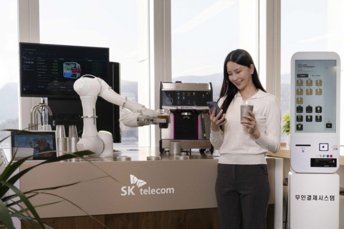 SK Telecom steps AI coffee robot biz