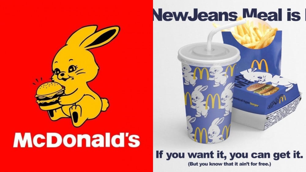 McDonald's Korea's mockups promoting the collaboration with NewJeans.