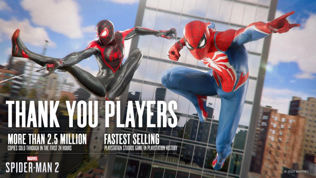 Marvel's Spider-Man 2 Shatters 24-Hour Sales Record for PlayStation Studios - Vimarsana News