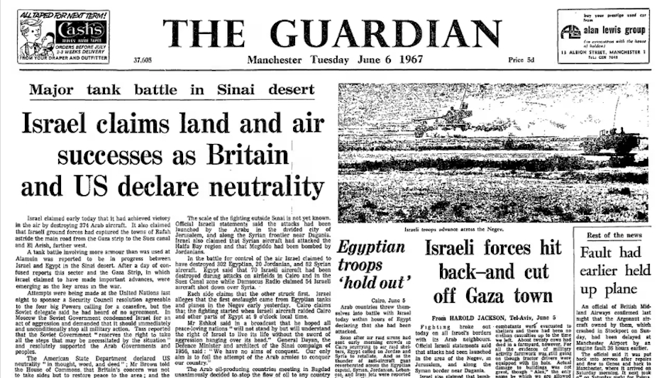 UK Newspaper Coverage Of The 1967 Six-day Arab-Israeli War Foresaw Decades Of Conflict In Middle ...